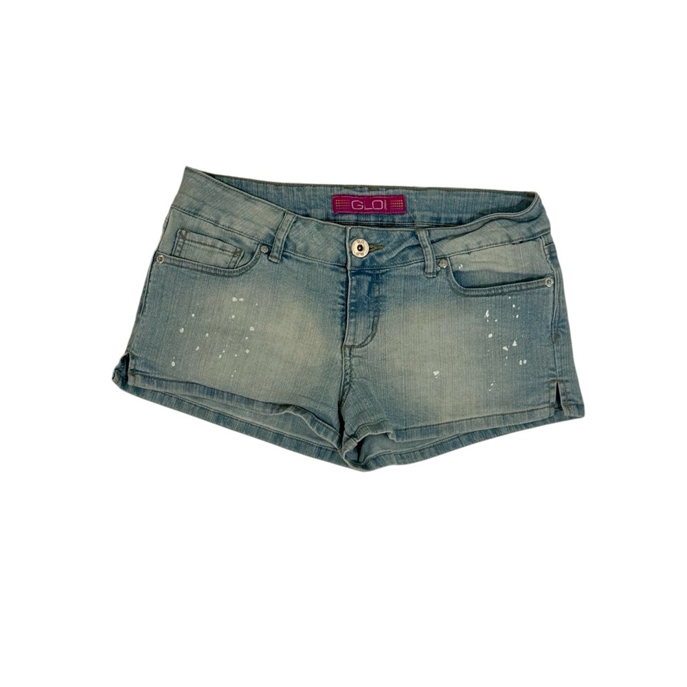 GLO Jeans Junior Denim Shorts - Size 9 - Distressed Light Wash